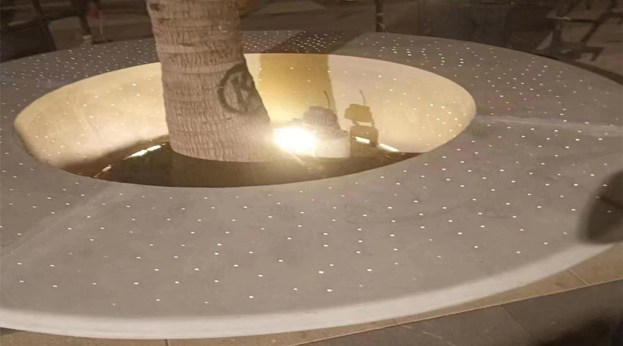 海南三亞鳳凰島UHPC透光坐凳樹(shù)池項(xiàng)目