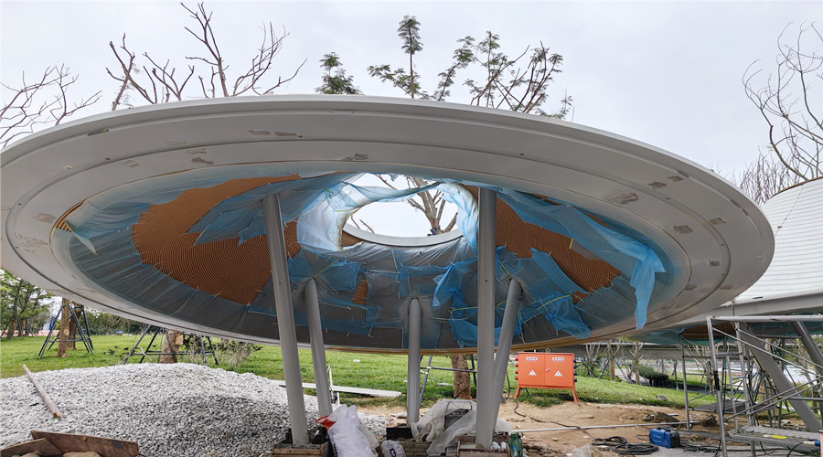 三亞海棠灣UHPC預(yù)制構(gòu)件遮陽立面掛板項目