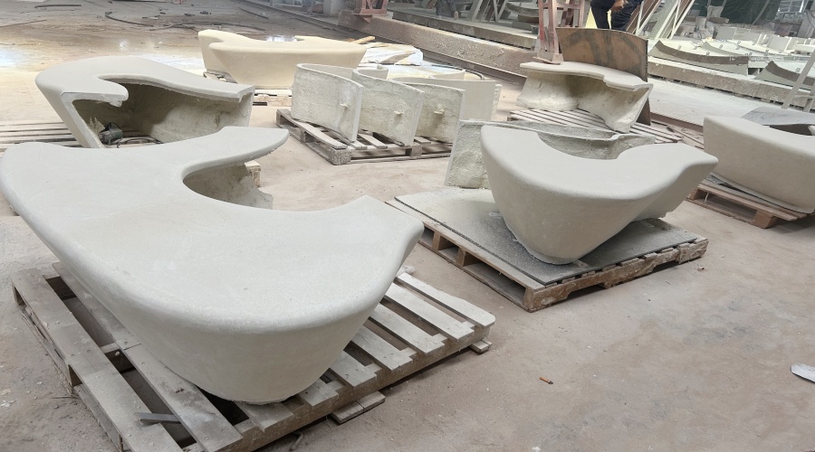 廣州海珠區琶洲展館GRC坐凳的工程案例