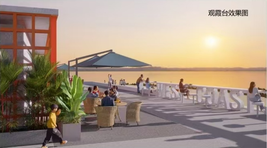 海南海口岸線UHPC坐凳與吧臺(tái)工程案例