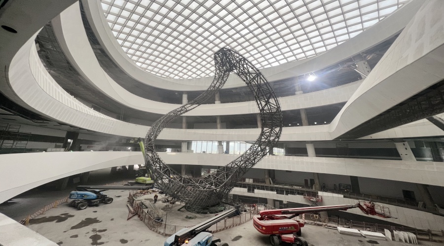 GRG構(gòu)件安裝現(xiàn)場 GRG構(gòu)件安裝現(xiàn)場