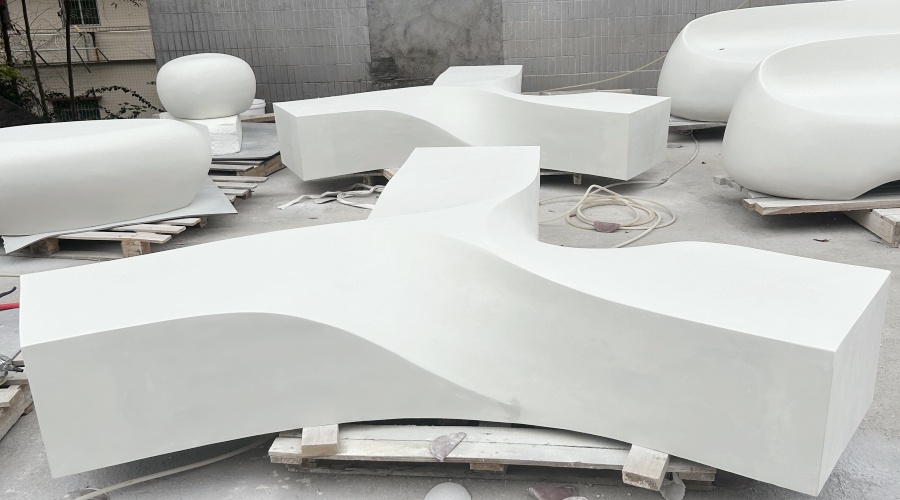 UHPC/GFRC坐凳樹池草階檔墻 UHPC/GFRC坐凳樹池草階檔墻